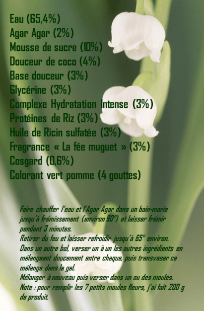 Gelée de douche muguet recette