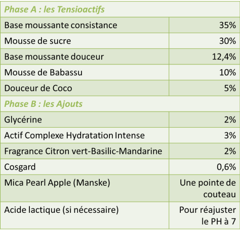 Gel nettoyant pour les mains_recette